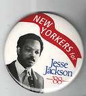   JESSE JACKSON 88 BUTTON PINBACK BUMPER STICKERS CAMPAIGN CARDS  
