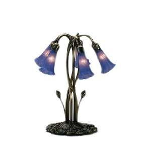  16.5H Blue Pond Lily 5 Light Accent Lamp: Home 