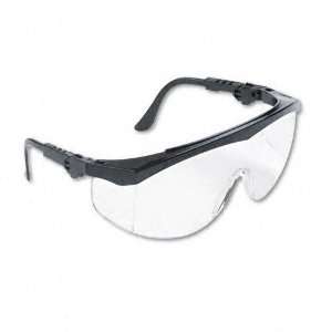  Tomahawk Wraparound Safety Glasses, Clear Lens, Black 