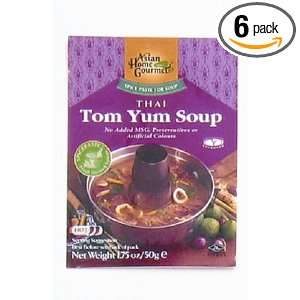 Asian Home Gourmet Thai Tom Yum Soup, 1.75 Ounce Boxes (Pack of 6 