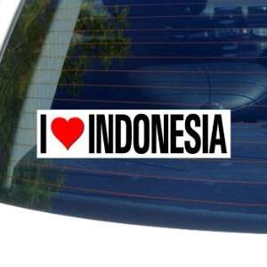  I Love Heart INDONESIA   Window Bumper Sticker: Automotive