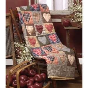  Old Heart Patchwork Plaid Quilt