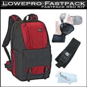  Lowepro Fastpack 350 Camera Backpack (Red) with BONUS 