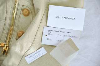 BALENCIAGA Praline&Gold Hardware PART TIME Motorcycle Shoulder Bag 
