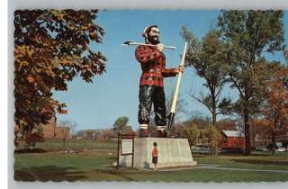 Postcard Paul Bunyan Statue in Bangor,Maine/ME  