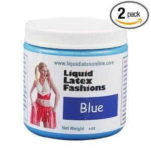  Liquid Latex Fashions Ammonia Free Body Paint, Blue, 4 