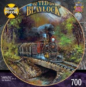 MASTERPIECES ROUND PUZZLE LOGGING RUN TED BLAYLOCK  