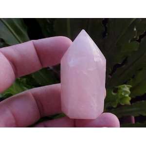  E6414 Gemqz Rosequartz Hexagonal Stand Point TIP 