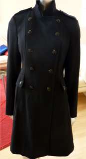 595 NWT Nicole Miller Black Wool Military Coat M 8  