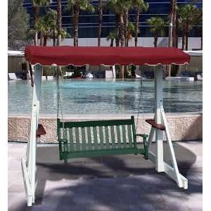  Outdoor Recycled Plastic Swing Frame with Canopy Top 