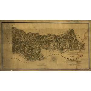  Civil War Map Map of Goochland Co., Va. Surveyed under the 