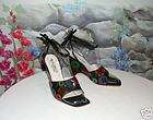 New PALOMA BARCELO Ankle Tie Black Leather Sandals 8