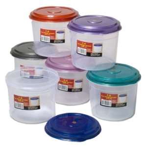  Large 3 Quart Round Food Storage Container Case Pack 48 