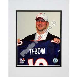   Broncos Tim Tebow 2010 Draft Pick Matted Photo: Sports & Outdoors