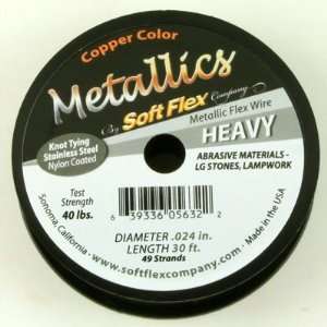  Soft Flex HEAVY Gauge 0.024 Inch Diameter Beading Wire   Copper 