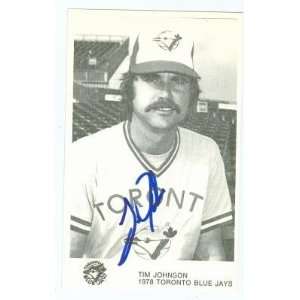  Tim Johnson Autographed/Hand Signed postcard (1978 Toronto 