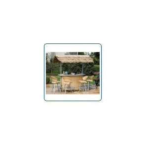 Sabbia Granite Top Tiki Bar Set With Thatch Roof:  Home 