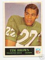 1965 PHILADELPHIA #130 TIM BROWN PHILADELPHIA EAGLES  