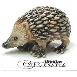 Little Critterz Tiggy Hedgehog Miniature Figurine Wee Animal Porcelain 
