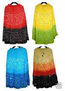   WHOLESALE LOT OF TRADITIONAL TIE&DYE (BANDHEJ) HAND WORK SKIRTS  
