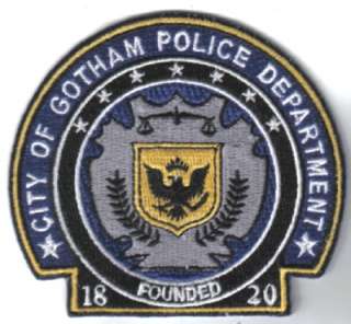 Batman The Dark Knight Movie Gotham Police Logo Patch, NEW UNUSED 