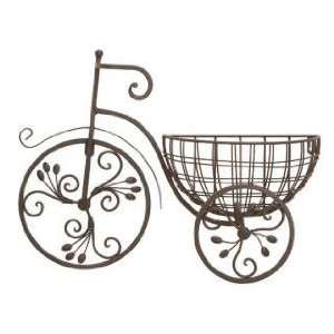  Antiqued Metal Old Style Bicycle Bike Floral Wall Planter 