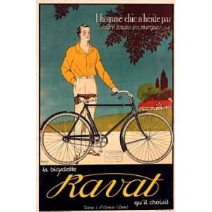  La Bicyclette Ravat Vintage Giclee Bicycle Poster 