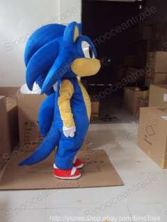 Sonic Hedgehog Mascot Costume Fancy Dress Outfit EPE  