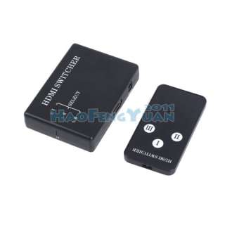 New 3 Port HDMI Amplifier Switch Switcher Splitter Selector 1080P IR 