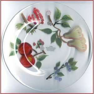  Handpainted Orchard Dessert Plates with Iron Stand 5pc 