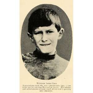  1915 Print William J. Sidis Attended Harvard Age Eleven 
