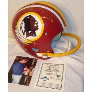  Autographed Joe Theismann Helmet   Authentic: Sports 