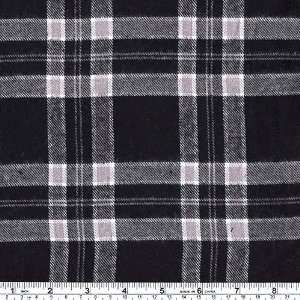  Flannel Plaid Black/ White Fabric By The Yard: Arts, Crafts & Sewing