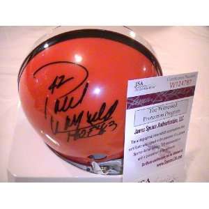  PAUL WARFIELD SIGNED AUTOGRAPHED CLEVELAND BROWNS MINI 
