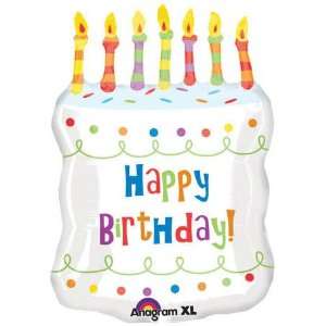  Large Birthday Cake with Candles Mylar Balloon 23 Health 