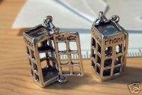 Sterling Silver Movable Telephone Phone Booth Charm  