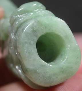 100% Natural A Jade jadeite Dragon Cigarette Holder 561479  