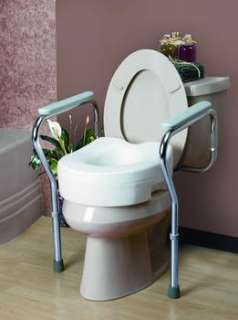 Invacare® Adjustable Toilet Safety Frame & Raised Toilet Seat 