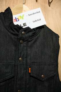   Levis Down Vest Black Denim Size Medium box logo 5 panel kaws  