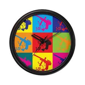  Paintball Pop Art Funny Wall Clock by CafePress 