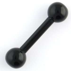  Acrylic Straight Barbell 4g 5/8 Black, Acrylic Balls 