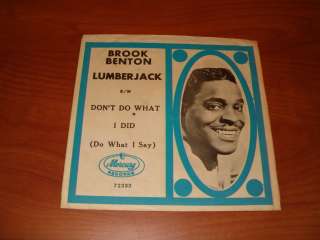 Brook Benton Lumberjack Picture Sleeve Only Mercury 72333  