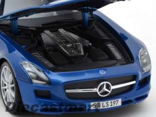 MAISTO 1:18 MERCEDES BENZ SLS AMG NEW DIECAST MODEL CAR METALLIC BLUE 
