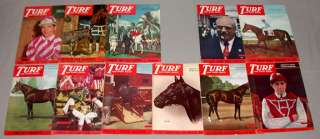 1956 Lot of 11 Horse Racing  Turf Magazine  Issues  