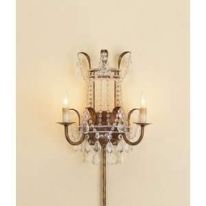   and Company 5543 2 Light Laureate Wall Sconce, Rhine Gold Finish