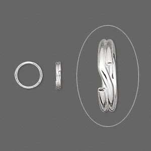 8mm Sterling Silver Split Rings (10)   Great for Charms  