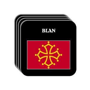  Midi Pyrenees   BLAN Set of 4 Mini Mousepad Coasters 