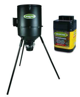 MOULTRIE 30 Gallon Easy Fill Tripod Game Deer Feeder + 6V Rechargeable 