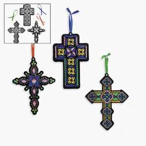  Color Your Own Fuzzy Cross Ornaments   Craft Kits 