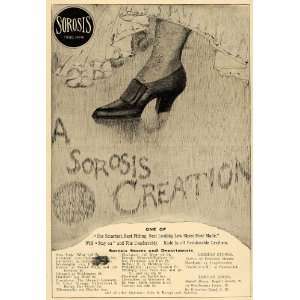   Ad Sorosis Stores Department Vintage Women Shoes   Original Print Ad